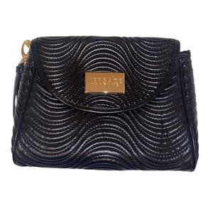 Versace Quilted Wristlet Clutch in BLACK